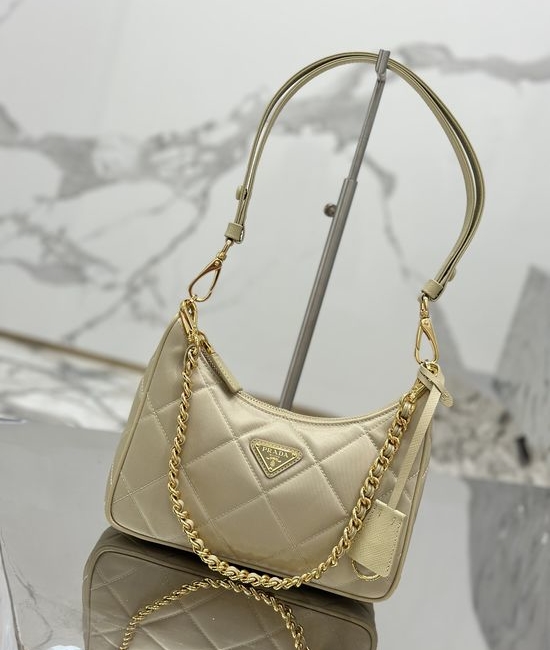 Prada Hobo Quilted Nylon Shoulder Bag 1BC204