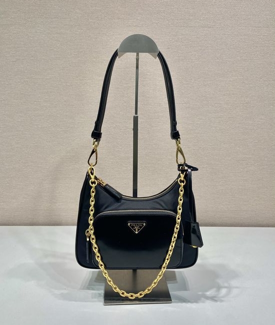 Prada Shoulder Bag Nylon Leather 1BC198