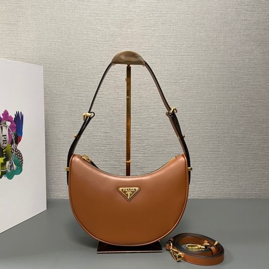 Prada Moon Handbag Curved Design Dual Strap 1BC194