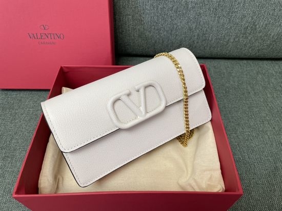 Valentino VLogo Signature Grainy Calfskin Clutch 0093