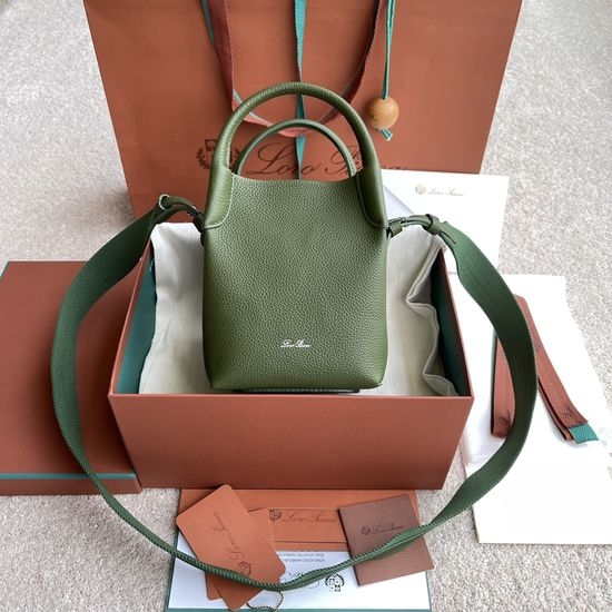 Loro Piana Bale Small Bucket Leather Bag FAI 7943