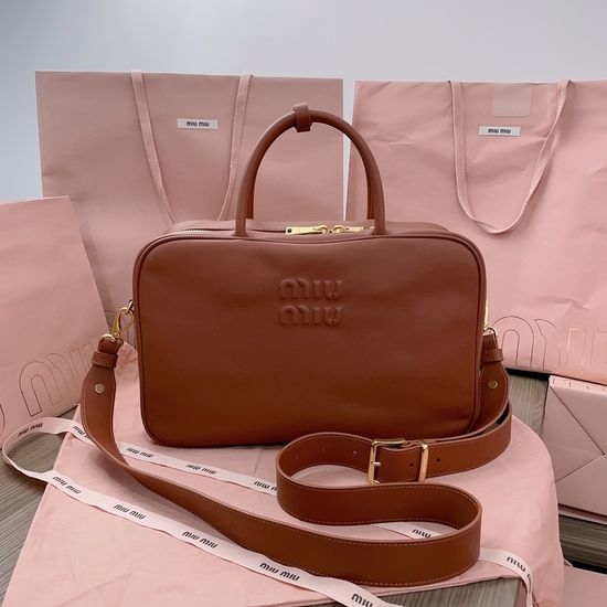Miu Miu Briefcase Smooth Cowhide Leather 5BB117