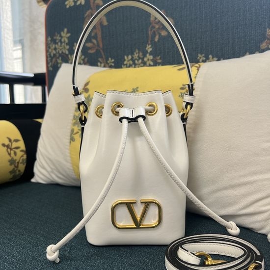 Valentino VLOGO SIGNATURE Lambskin Mini Bucket Bag 16127