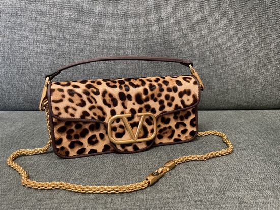 Valentino Leopard Print Calfskin Underarm Bag 1133