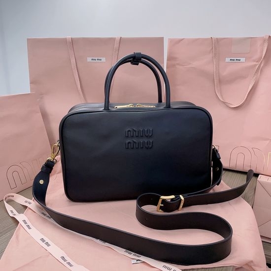 Miu Miu Leather Briefcase with Adjustable Strap 5BB117