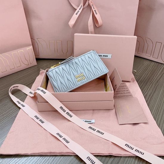 Miu Miu Pocket Wallet Matelasse Lambskin Card Holder 5MB006