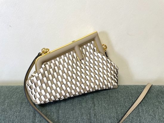 Fendi First Woven Leather Mini Handbag 8BN335