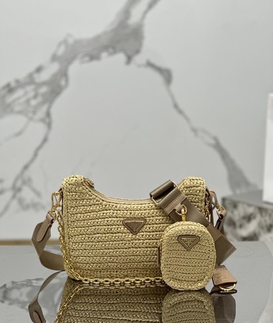 Prada Raffia Three-in-one Bag 1BH204