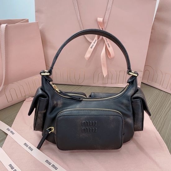 Miu Miu Biker Lambskin Handbag 5BC146