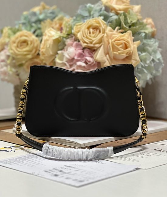 Christian Dior CD CD Signature Hobo Mini Chain Bag Black 8017