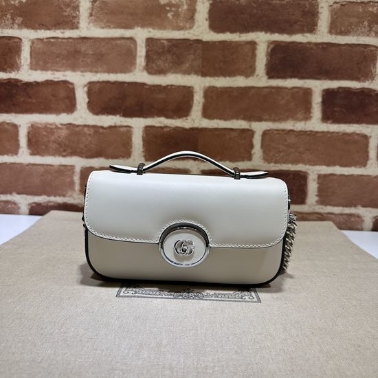 Gucci Off-White Leather Handbag Elegant Design 760194