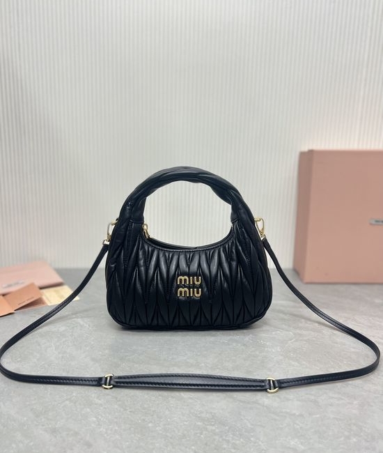 Miu Miu MiuWander Vintage Matelasse Leather Handbag 5BC125