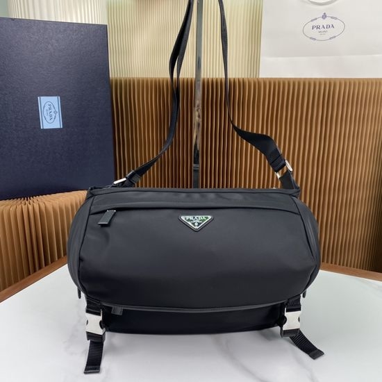 Prada Classic Messenger Bag Nylon Leather Shoulder Bag 2VH991