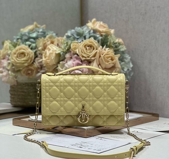 Christian Dior CD Miss Christian Dior CD Yellow Handbag 0997