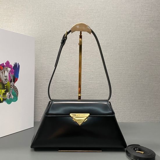 Prada Runway Shiny Calfskin Trapeze Bag 1BD343