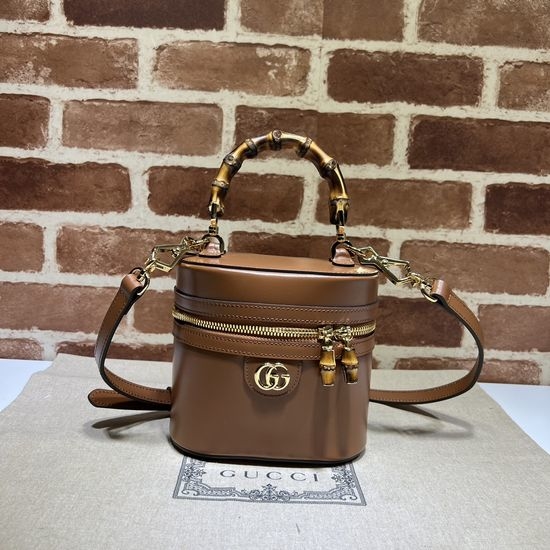 Gucci Brown Leather Large Bag 760200