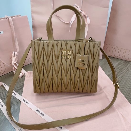 Miu Miu Matelasse Tote Bag Imported Lambskin 5BG263