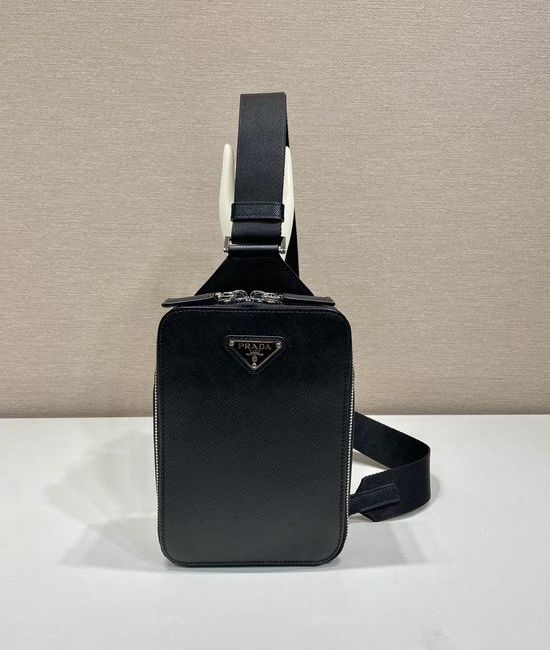 Prada Crossgrain Leather Chest Bag 2VZ106