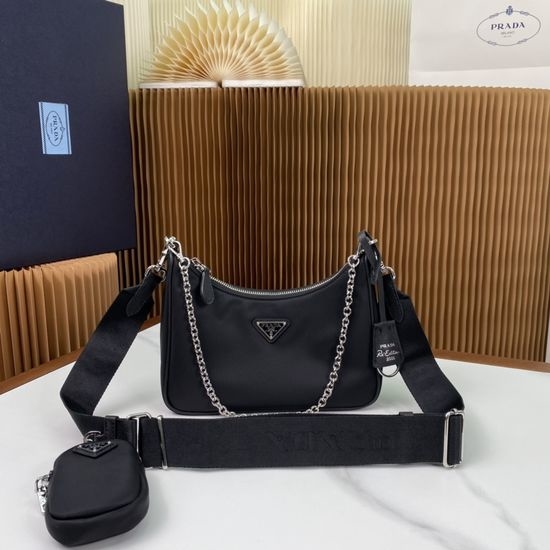 Prada Nylon Hobo Multi Use Bag 1BH204