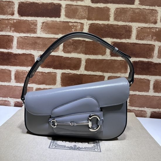 Gucci Grey Leather Shoulder Bag 764155
