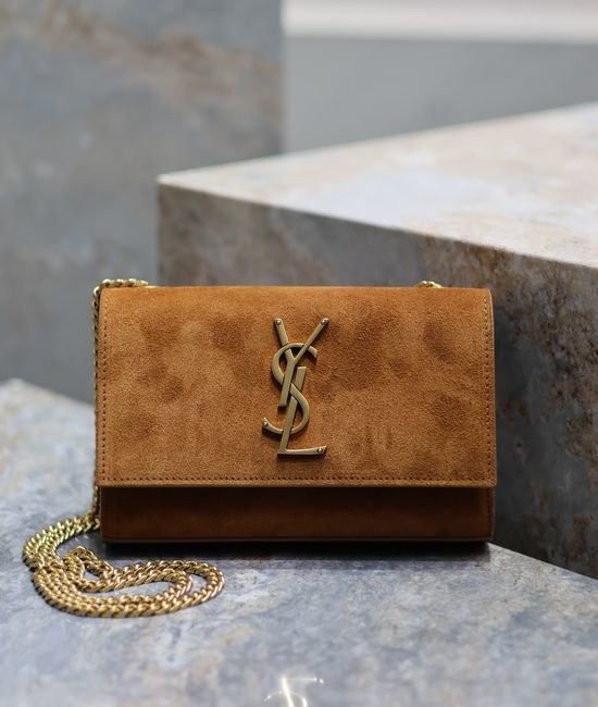 Yves Saint Laurent YSL KATE 20cm Matte Gold Buckle Bag 469390 2232