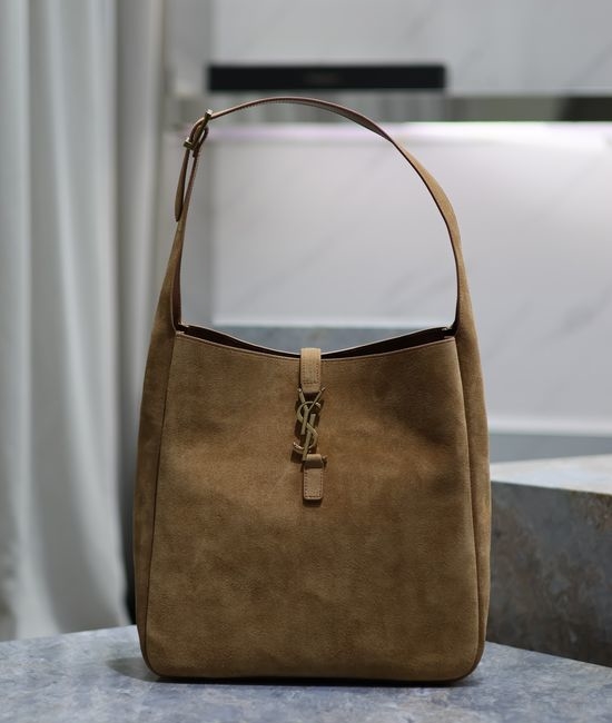 Yves Saint Laurent YSL LE 5A7 Hobo Shoulder Bag with Matt Gold Buckle 753837