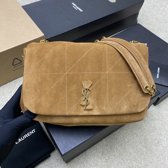 Yves Saint Laurent YSL JAMIE Nubuck Leather Shoulder Bag 763475