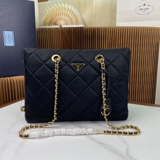 Prada Vintage Chain Quilted Rover Bag 1BG467