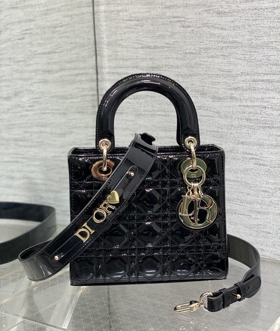 Christian Dior CD Lady Black Shoulder Bag 6604