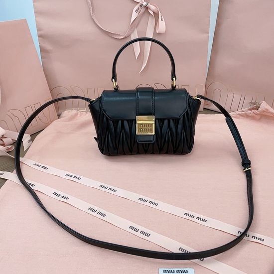 Miu Miu Matelasse Lambskin Leather Shoulder Bag 5BP083