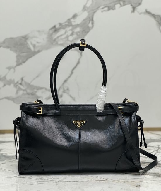 Prada Leather Handbag Crossbody Adjustable Strap 1BA433