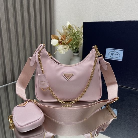 Prada Nylon Hobo Convertible Shoulder Bag 1BH204