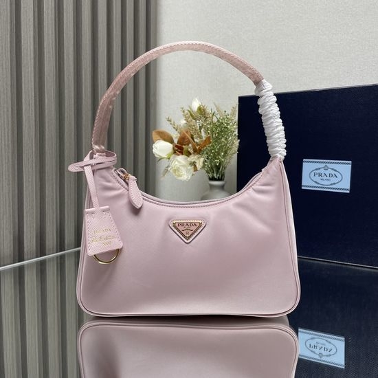 Prada HOBO Nylon Shoulder Bag with Gold Hardware 1NE515