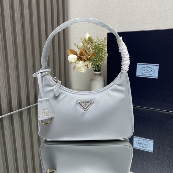 Prada HOBO Nylon Shoulder Bag with Gold Hardware 1NE515
