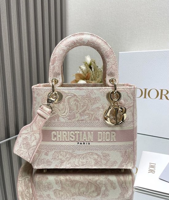 Christian Dior CD Lady Christian Dior CD Embroidered Bag 11696