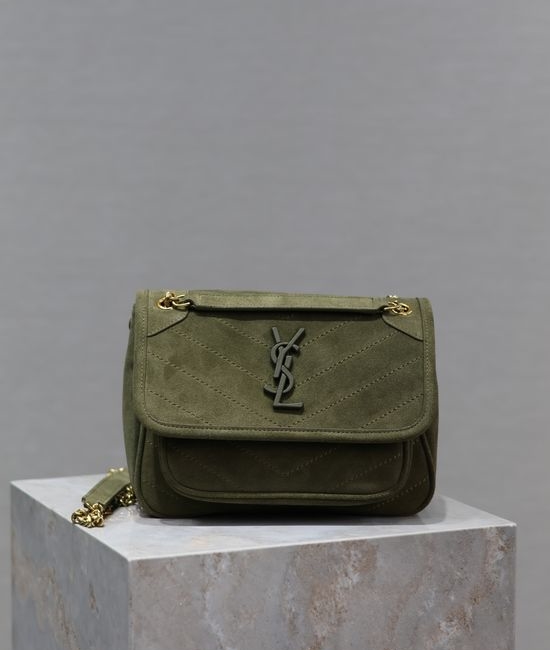 Yves Saint Laurent YSL Niki Suede Shoulder Bag 533037