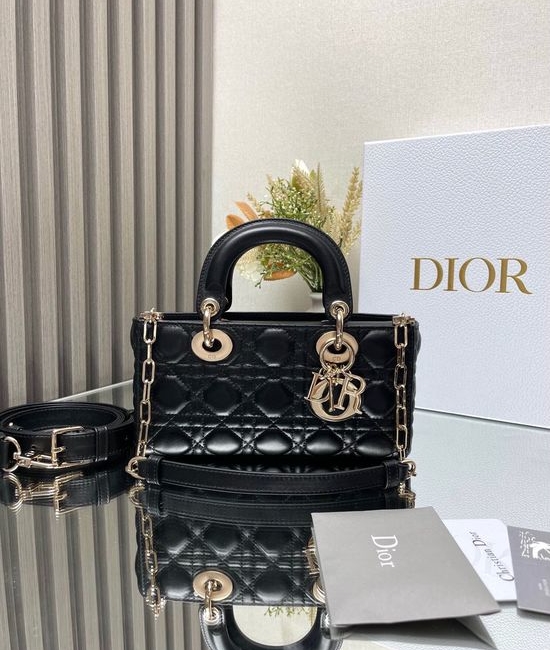 Christian Dior CD Lady D-Joy Black Small Handbag 0613