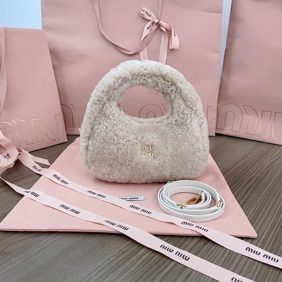 Miu Miu Mini MiuWander Shearling Handbag 5BP078