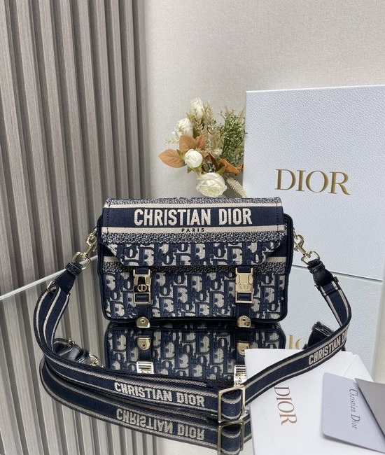 Christian Dior CD Oblique Small Messenger Bag with Detachable Strap