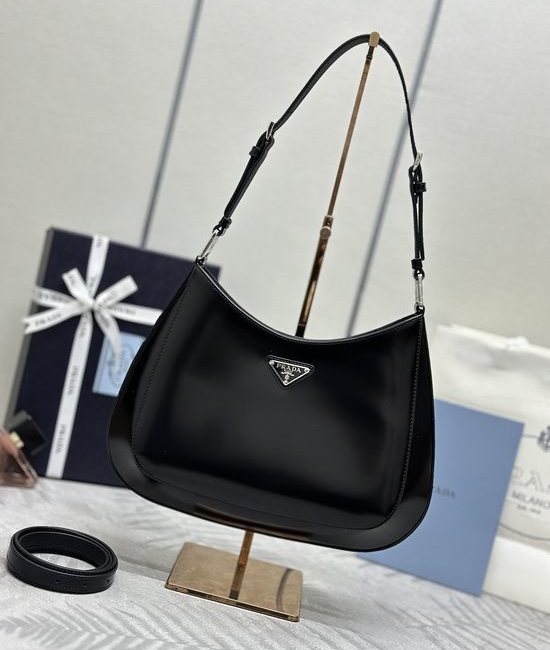 Prada Cleo Glossy Shoulder Bag 1BC156