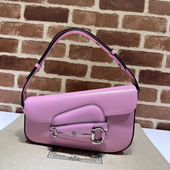 Gucci Pink Leather Shoulder Bag 764155
