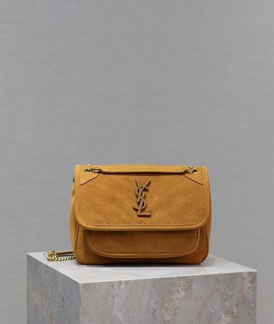 Yves Saint Laurent YSL Niki Suede Shoulder Bag 533037