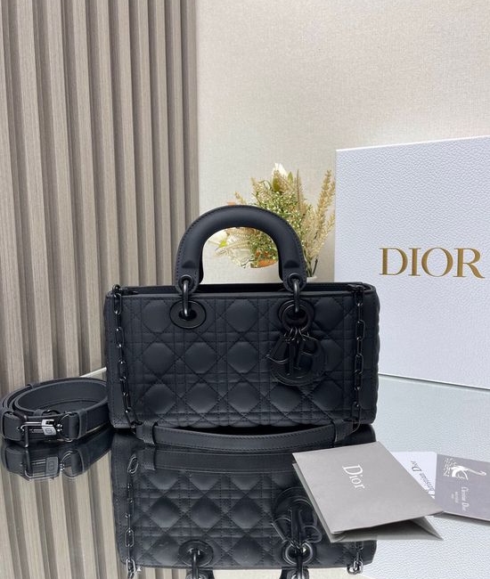 Christian Dior CD LADY D-JOY Matte Leather Bag 0540