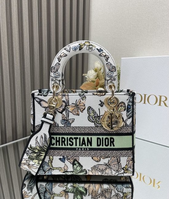 Christian Dior CD Lady Christian Dior CD Green Butterfly Bag 11868
