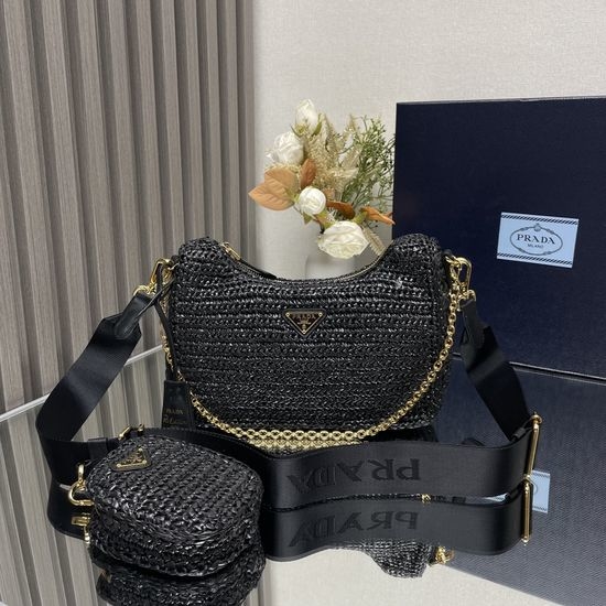 Prada Woven 3-in-1 Crossbody Bag 1BH204