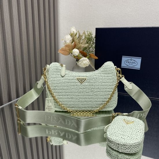 Prada Woven 3-in-1 Shoulder Bag 1BH204