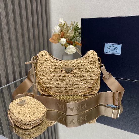 Prada Woven 3-in-1 Crossbody Bag 1BH204