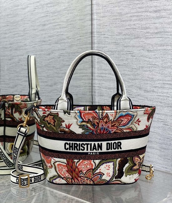 Christian Dior CD Basket Bag Butterfly Embroidery 4058