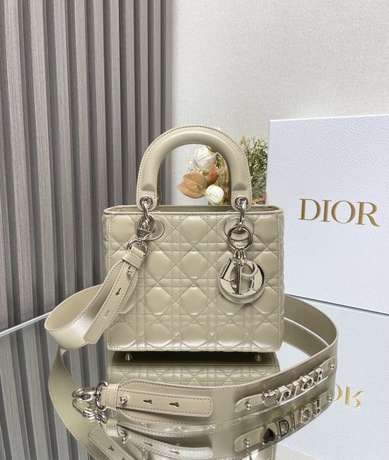 Christian Dior CD Lady Christian Dior CD My ABC Beige Lambskin Bag 10986