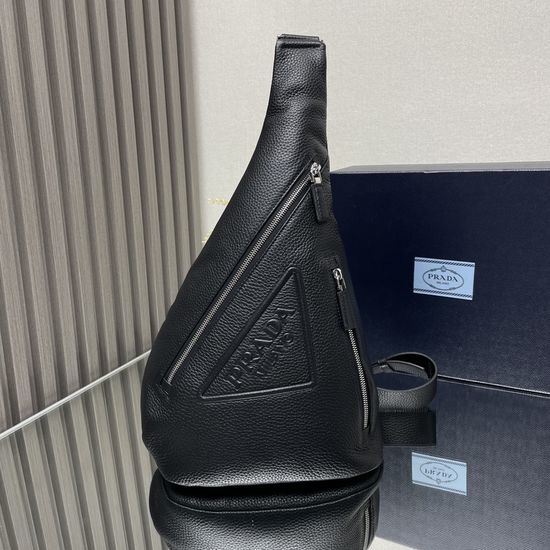 Prada Chest Bag Soft Calfskin with Triangle Logo 13666